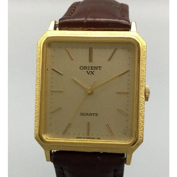 Orient Accessories Vintage Orient Vx Watch Men 28mm Gold Tone